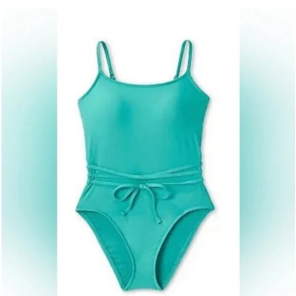 Aqua One-Piece Swimsuit - Picture 1 of 6